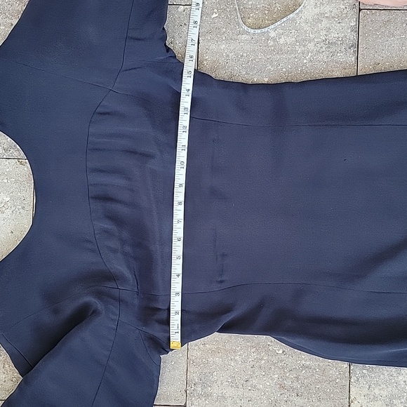 Rebecca Minkoff Silk Mini Dress Navy Blue Sz 2 - Picture 13 of 16